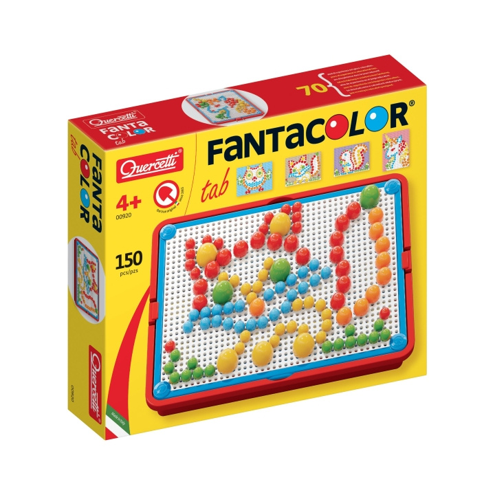 Quercetti FantaColor Tab (150 stk.) - (QU-0920) i gruppen SPORT, FRITID & HOBBY / Hobby / Perler / Perleplader & Perler hos TP E-commerce Nordic AB (D07364)