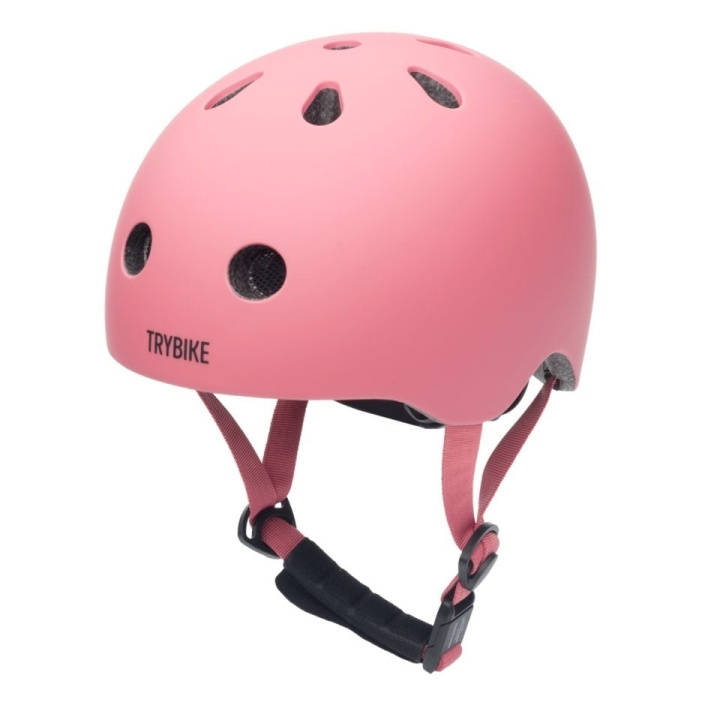 Trybike Retro-hjelm - Vintage mat pink - XS i gruppen SPORT, FRITID & HOBBY / Sportsudstyr / Cykel tilbehør / Hjelme hos TP E-commerce Nordic AB (D07418)