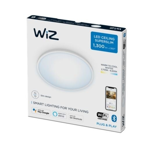 WiZ SuperSlim WiZ Loft 14W W RD 27-65K TW i gruppen LEGETØJ, BØRN & BABY / Børneværelse / Belysning til børn / Loftslamper og væglamper hos TP E-commerce Nordic AB (D07431)