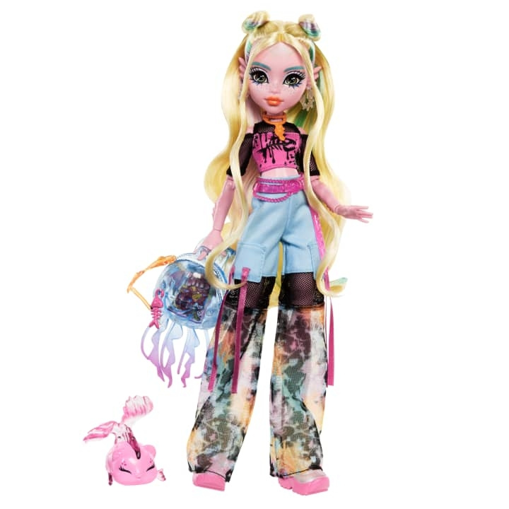 Monster High - Kernedukke med kæledyr - Lagoona (HXH75) i gruppen LEGETØJ, BØRN & BABY / Legetøj / Docks og tilbehør hos TP E-commerce Nordic AB (D07477)