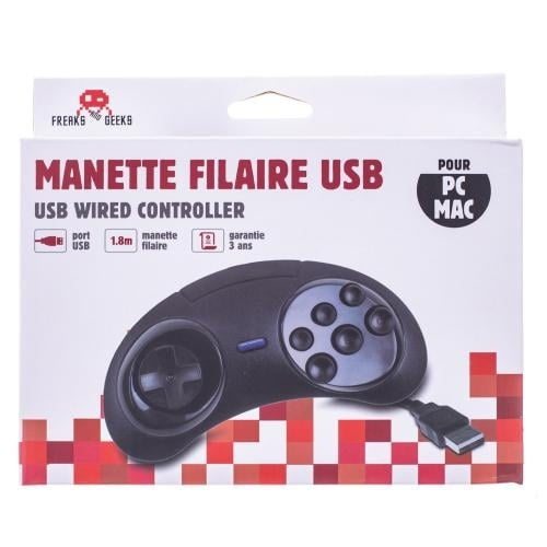 Trade Invaders 6-knappers USB-controller MEGADRIVE form til PC/MAC i gruppen HJEMMEELEKTRONIK / Spilkonsoller og tilbehør / SEGA hos TP E-commerce Nordic AB (D07496)