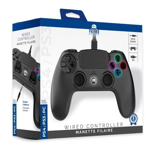 Trade Invaders Kablet controller til PS4 med 3M-kabel - Sort i gruppen HJEMMEELEKTRONIK / Spilkonsoller og tilbehør / Sony PlayStation 4 hos TP E-commerce Nordic AB (D07509)