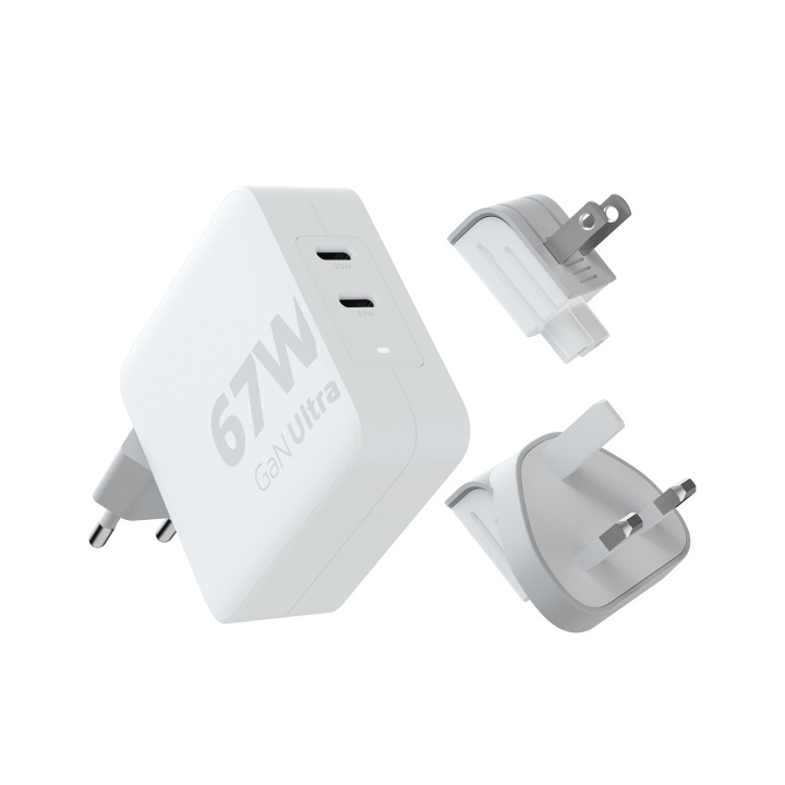 Xtorm 67W GaN Ultra rejseoplader + USB-C PD-kabel i gruppen SMARTPHONES & TABLETS / Opladere og kabler / Vægoplader / Væg oplader Type C hos TP E-commerce Nordic AB (D07521)