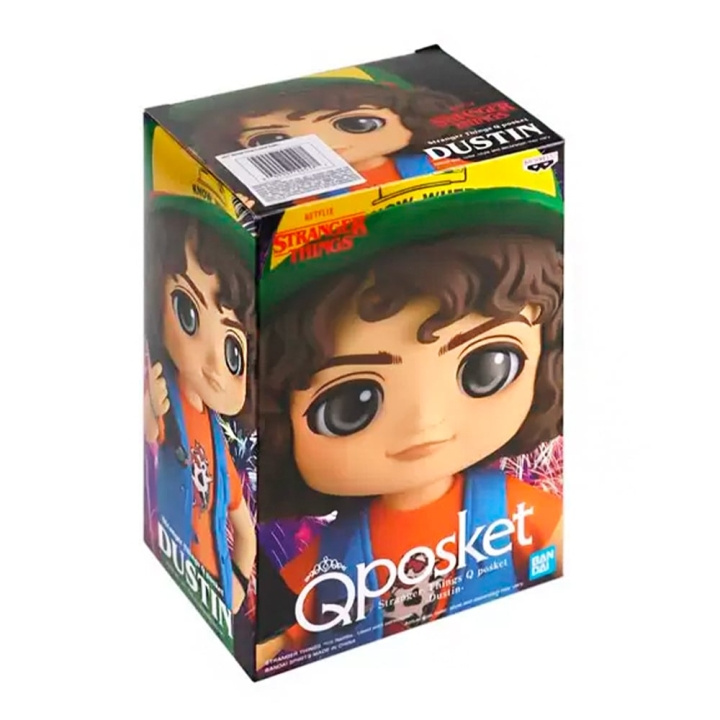 Stranger Things - Q Posket Dustin-figur i gruppen SPORT, FRITID & HOBBY / Sjove gadgets / Samlergenstande hos TP E-commerce Nordic AB (D07582)