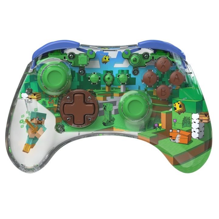 PDP Gaming REALMz - Trådløs controller - Minecraft Forest Biome i gruppen HJEMMEELEKTRONIK / Spilkonsoller og tilbehør / Nintendo Switch / Tilbehør hos TP E-commerce Nordic AB (D07652)