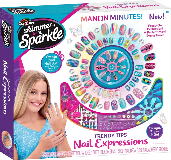 Shimmer n Sparkle Trendy Tips Nail Expressions (65610S) i gruppen LEGETØJ, BØRN & BABY / Legetøj / Hobbyartikler hos TP E-commerce Nordic AB (D07729)