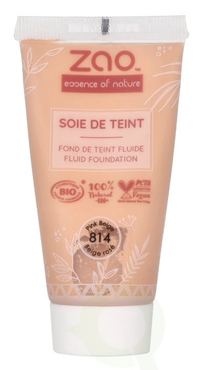 Zao Soie De Teint Fluid Foundation 30 ml #814 Beige Rose i gruppen SKØNHED & HELSE / Makeup / Makeup ansigt / Foundation hos TP E-commerce Nordic AB (D07847)