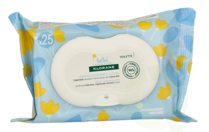 Klorane Bebe Gentle Cleansing Wipes 1 piece 25x i gruppen HJEM, HUS & HAVE / Rengøringsmidler / Øvrigt rengørings tilbehør hos TP E-commerce Nordic AB (D08152)