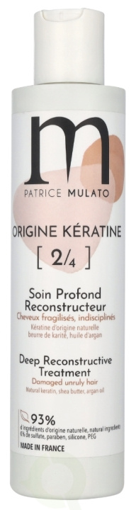 Patrice Mulato P. Mulato Origine Keratine 2/4 Deep Reconstructive Treatment 200 ml i gruppen SKØNHED & HELSE / Hår og styling / Hårpleje / Hårmaske hos TP E-commerce Nordic AB (D08273)