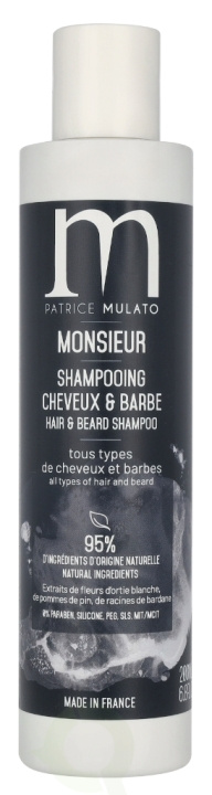 Patrice Mulato P. Mulato Monsieur Hair & Beard Shampoo 200 ml i gruppen SKØNHED & HELSE / Hår og styling / Hårpleje / Shampoo hos TP E-commerce Nordic AB (D08279)