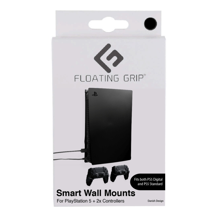 FLOATING GRIP Playstation 5-vægbeslag fra FLOATING GRIP - sort bundt i gruppen HJEMMEELEKTRONIK / Spilkonsoller og tilbehør / Sony PlayStation 5 hos TP E-commerce Nordic AB (D08460)