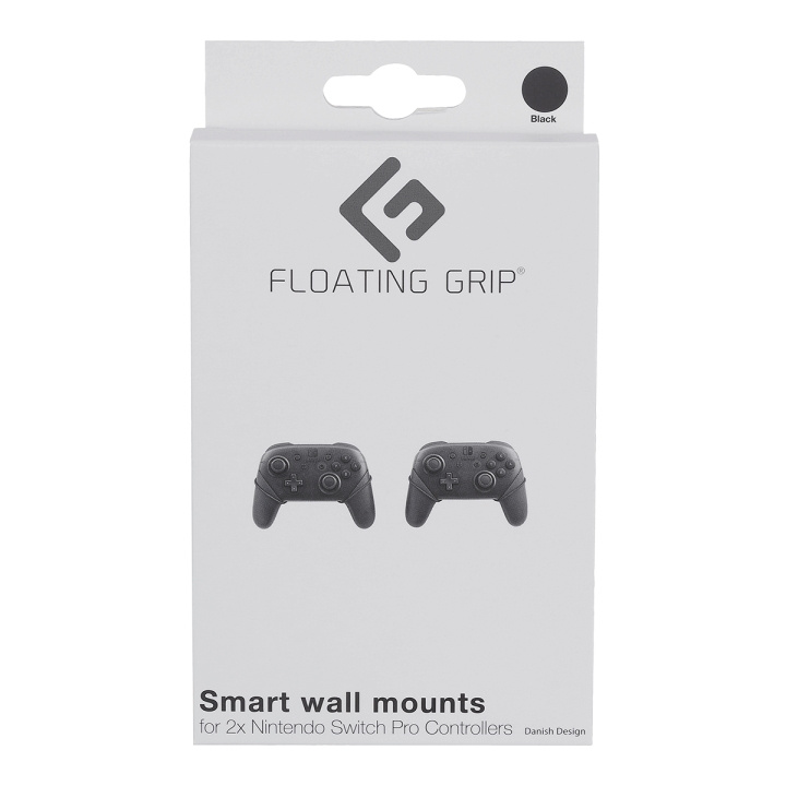 FLOATING GRIP Nintendo Switch Pro Controller-vægbeslag fra FLOATING GRIP®, sort i gruppen HJEMMEELEKTRONIK / Spilkonsoller og tilbehør / Nintendo Switch hos TP E-commerce Nordic AB (D08471)