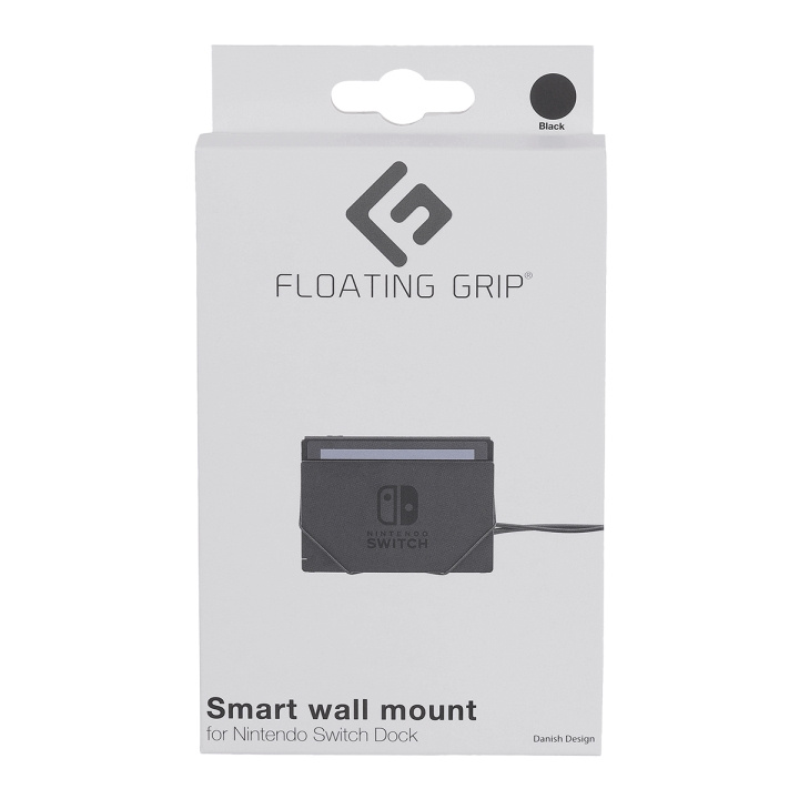 FLOATING GRIP Vægbeslag til Nintendo Switch-dockingstation fra FLOATING GRIP®, sort i gruppen HJEMMEELEKTRONIK / Spilkonsoller og tilbehør / Nintendo Switch hos TP E-commerce Nordic AB (D08622)