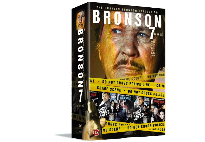 Charles Bronson Collection (7-disc) - DVD - Death Wish 2 - 3 - 4 - 5 and Family of Cops 1-2-3 i gruppen HJEMMEELEKTRONIK / Lyd & billede / Tv og tilbehør / Film / DVD hos TP E-commerce Nordic AB (D08670)