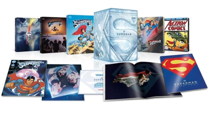 Superman I-IV (1-4) Steelbook Collection (10-disc) (4K UHD & Blu-ray) LIMITED EDITION i gruppen HJEMMEELEKTRONIK / Lyd & billede / Tv og tilbehør / Film / Blu-ray hos TP E-commerce Nordic AB (D08912)