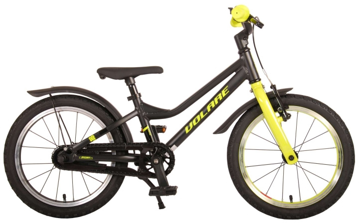 Volare Børnecykel 16 - Sort/limegrøn CB Alloy Ultra Light (21674) i gruppen LEGETØJ, BØRN & BABY / Udeleg & Sport / Cykler og scootere hos TP E-commerce Nordic AB (D08948)