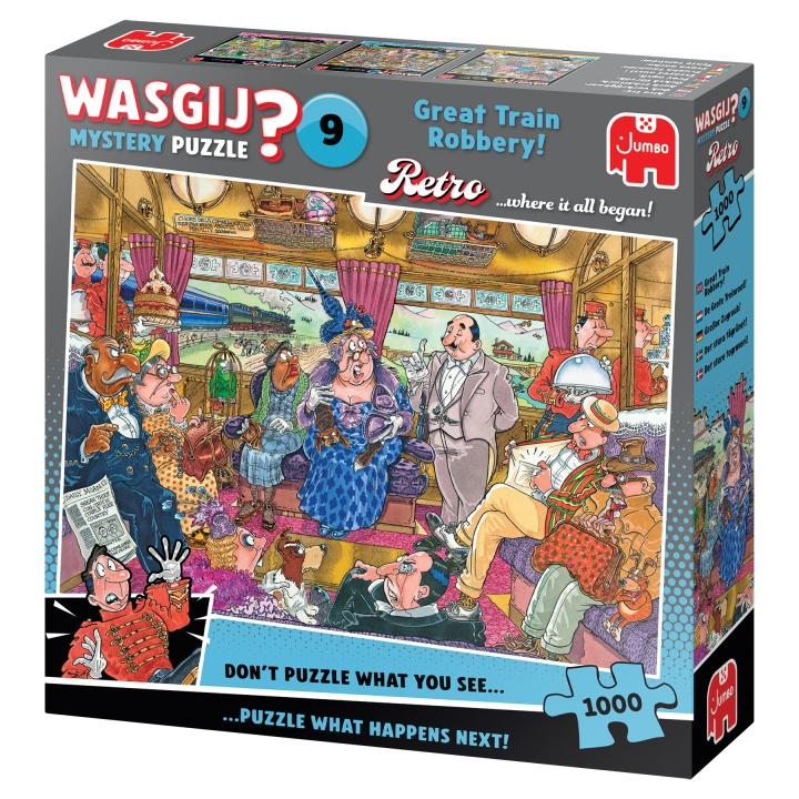 Wasgij Retro Mystery - #9 Great Train Robbery! (1000 pieces) (1110100504) i gruppen SPORT, FRITID & HOBBY / Hobby / Puslespil hos TP E-commerce Nordic AB (D09021)