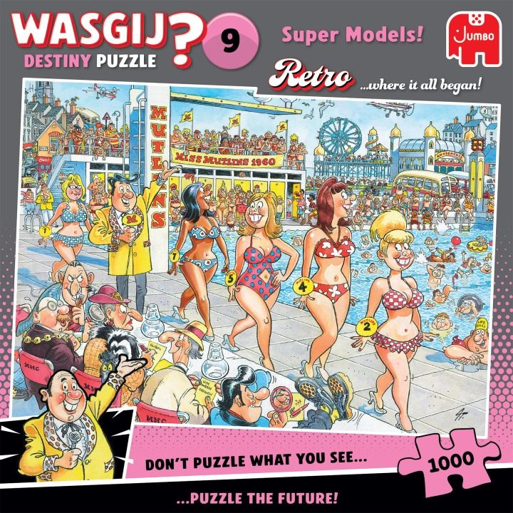 Wasgij Retro Destiny - #9 Supermodeller! (1000 brikker) (1110100503) i gruppen SPORT, FRITID & HOBBY / Hobby / Puslespil hos TP E-commerce Nordic AB (D09022)