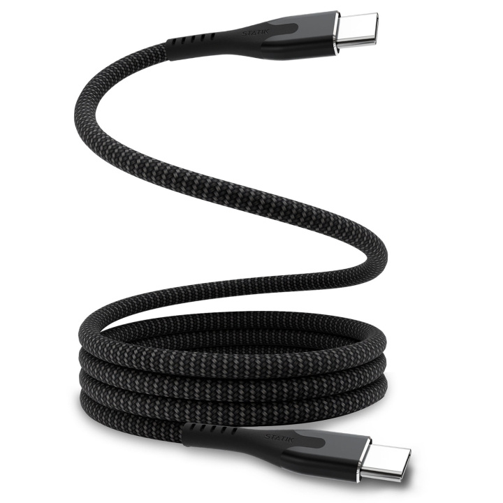 STATIK Magnetisk Kabel Magstack Pro USB-C Til USB-C Sort 1m i gruppen COMPUTERTILBEHØR / Kabler og adaptere / USB / USB-C hos TP E-commerce Nordic AB (D09184)