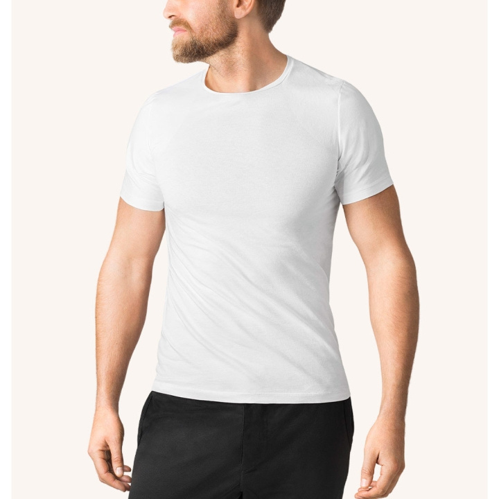 SWEDISH POSTURE T-shirt Herre Alignment Bomuld Hvid L i gruppen SPORT, FRITID & HOBBY / Accessories / T-shirts hos TP E-commerce Nordic AB (D09234)