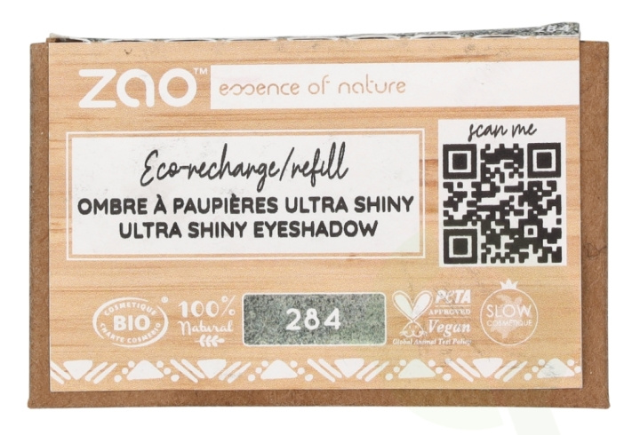 Zao Rectangle Shiny Eyeshadow - Refill 1.3 g #284 Vert Scarabe i gruppen SKØNHED & HELSE / Makeup / Øjne og øjenbryn / Øjenskygge hos TP E-commerce Nordic AB (D09402)