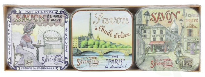 La Savonnerie De Nyons Soap Bar Set 3 Pcs - Paris 300 g 3x100gr i gruppen SKØNHED & HELSE / Hudpleje / Kropspleje / Duft sæbe hos TP E-commerce Nordic AB (D09507)