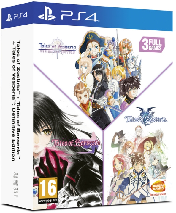 Tales of Vesperia + Tales of Berseria + Tales of Zestiria Compilation (PS4) i gruppen HJEMMEELEKTRONIK / Spilkonsoller og tilbehør / Sony PlayStation 4 / Spil hos TP E-commerce Nordic AB (D09914)