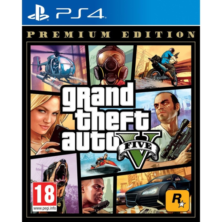 Grand Theft Auto V (GTA 5) Premium Edition (PS4) i gruppen HJEMMEELEKTRONIK / Spilkonsoller og tilbehør / Sony PlayStation 4 / Spil hos TP E-commerce Nordic AB (D10002)