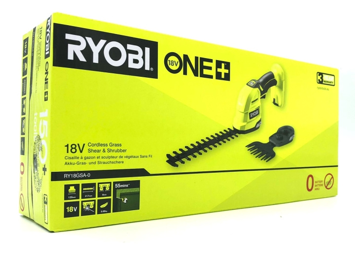 Ryobi RY18GSA-0 ONE+ 18V 2-i-1 græs-/hækkeklipper – Solo i gruppen HJEM, HUS & HAVE / Værktøj / Øvrigt elværktøj hos TP E-commerce Nordic AB (D10127)