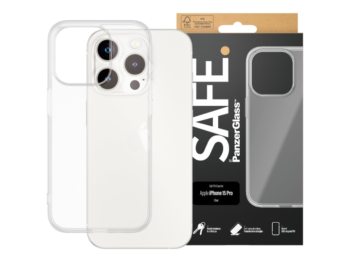 PanzerGlass SAFE. by PanzerGlass Beskyttelsescover Gennemsigtig Apple iPhone 15 Pro i gruppen SMARTPHONES & TABLETS / Mobil Beskyttelse / Apple / iPhone 15 hos TP E-commerce Nordic AB (D10139)