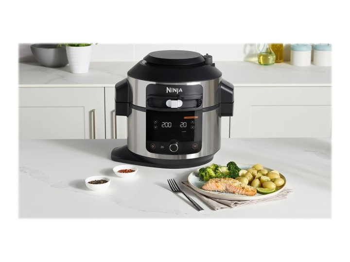 Ninja Foodi OL550EU Multifunctional cooker 1460W Black/ silver i gruppen HJEM, HUS & HAVE / Husholdningsapparater / Foodprocessor og køkkenassistenter / Foodprocessor hos TP E-commerce Nordic AB (D10155)