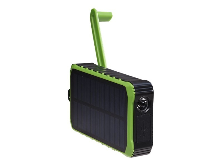 Denver PSO-10012 Solarstrømbank 10000mAh Sort Grøn i gruppen SMARTPHONES & TABLETS / Opladere og kabler / Powerbanks hos TP E-commerce Nordic AB (D10159)