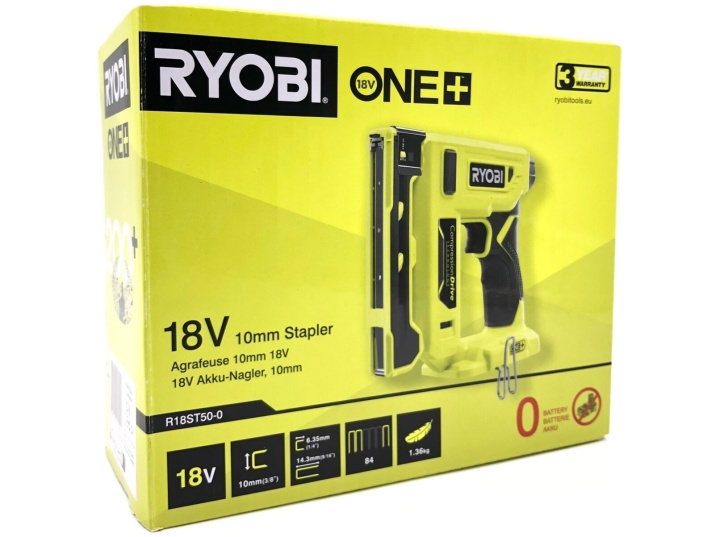 Ryobi One+ R18ST50-0 18V Hæfteklammepistol Intet batteri i gruppen HJEM, HUS & HAVE / Værktøj / Øvrigt elværktøj hos TP E-commerce Nordic AB (D10194)