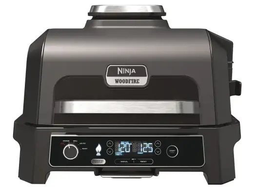 Ninja OG850EU Woodfire PRO XL elektrisk BBQ grill og rygekasse Sort/Grå i gruppen HJEM, HUS & HAVE / Have og gårdhave / Grill og Grill Tilbehør hos TP E-commerce Nordic AB (D10216)