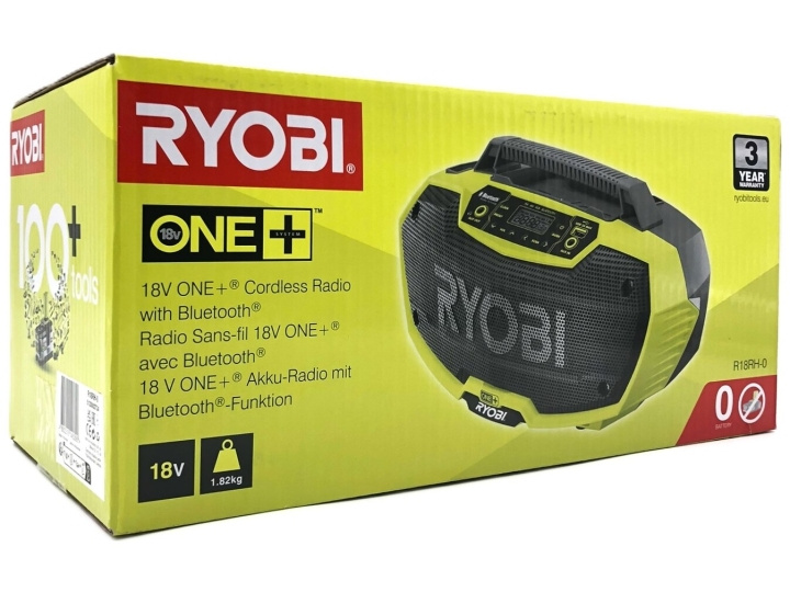 Ryobi One+ R18RH-0 Privat radio Sort Gul i gruppen HJEMMEELEKTRONIK / Lyd & billede / Hjemmebiograf, HiFi & Bærbar / Radio og vækkeure / Radio hos TP E-commerce Nordic AB (D10237)