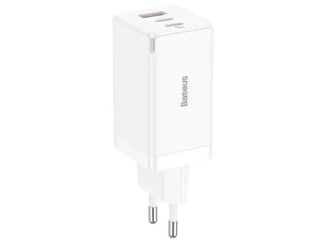 Baseus GaN5 Pro Strømforsyningsadapter 65Watt Hvid i gruppen SMARTPHONES & TABLETS / Opladere og kabler / Vægoplader hos TP E-commerce Nordic AB (D10245)