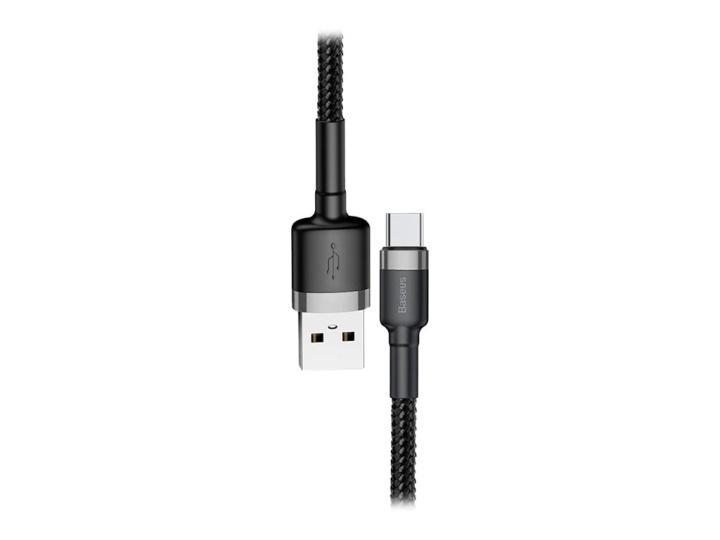 Baseus Cafule USB 2.0 USB Type-C cable 3m Black Grey i gruppen COMPUTERTILBEHØR / Kabler og adaptere / USB / USB-C hos TP E-commerce Nordic AB (D10283)