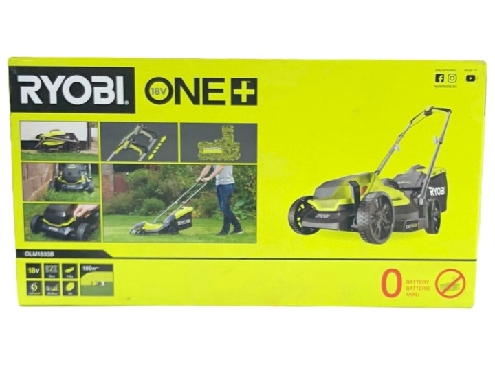 Ryobi One+ OLM1833B Græsslåmaskine Elektrisk 33 cm Skærebredde i gruppen HJEM, HUS & HAVE / Have og gårdhave / Haveværktøjer hos TP E-commerce Nordic AB (D10292)