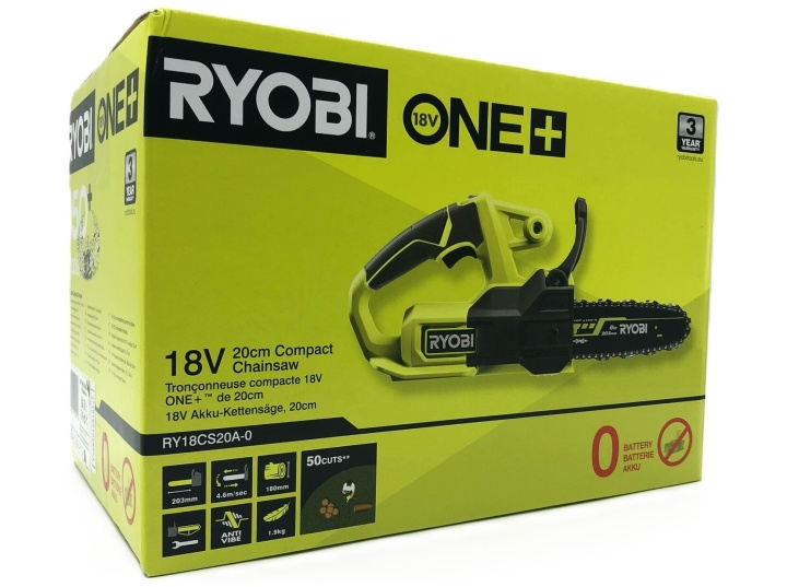 Ryobi ONE+ RY18CS20A-0 18V Kædesav 20cm Intet batteri i gruppen HJEM, HUS & HAVE / Værktøj / Øvrigt elværktøj hos TP E-commerce Nordic AB (D10294)