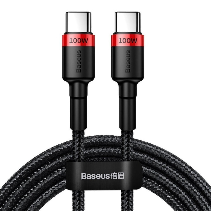 Baseus Cafule USB-C til USB-C kabel 100W 2m rød/sort i gruppen COMPUTERTILBEHØR / Kabler og adaptere / USB / USB-C hos TP E-commerce Nordic AB (D10310)