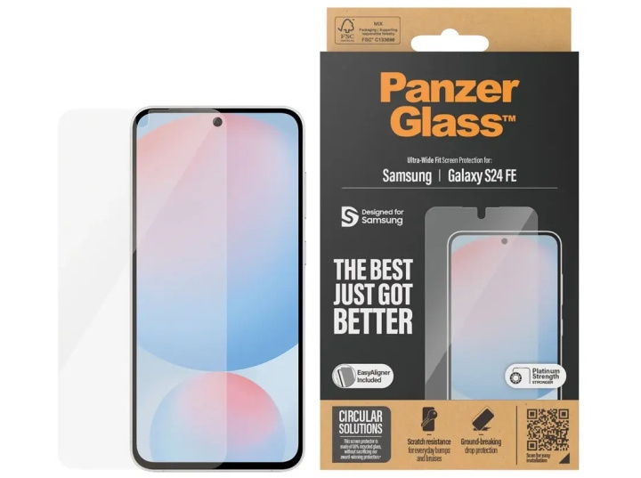 PanzerGlass Screen Protector Samsung Galaxy S24 FE | Ultra-Wide Fit i gruppen SMARTPHONES & TABLETS / Mobil Beskyttelse / Samsung hos TP E-commerce Nordic AB (D10321)