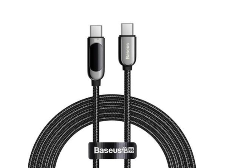 Baseus-kabel USB-C til USB-C 2 m sort i gruppen COMPUTERTILBEHØR / Kabler og adaptere / USB / USB-C hos TP E-commerce Nordic AB (D10366)