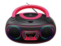 Denver TCL-212BT Boombox Sort Pink i gruppen HJEMMEELEKTRONIK / Lyd & billede / Hjemmebiograf, HiFi & Bærbar / Radio og vækkeure / Radio hos TP E-commerce Nordic AB (D10415)