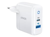 Anker PowerPort Strømforsyningsadapter 35Watt Europlug (strøm CEE 7/16) GaN i gruppen SMARTPHONES & TABLETS / Opladere og kabler / Vægoplader / Væg oplader Type C hos TP E-commerce Nordic AB (D10432)