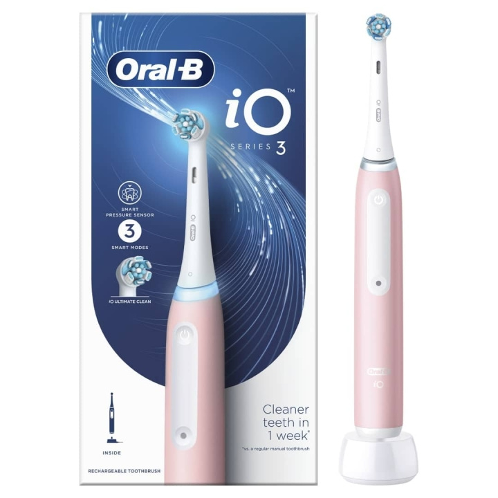 Oral B iO Series 3 Electric toothbrush, Blush Pink i gruppen SKØNHED & HELSE / Oral pleje / Elektriske tandbørster hos TP E-commerce Nordic AB (D10471)