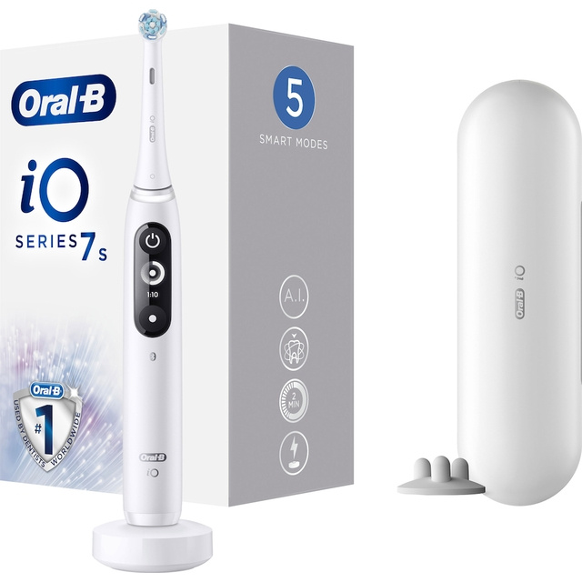 Oral B iO Series 7N Electric toothbrush, White Alabaster i gruppen SKØNHED & HELSE / Oral pleje / Elektriske tandbørster hos TP E-commerce Nordic AB (D10490)