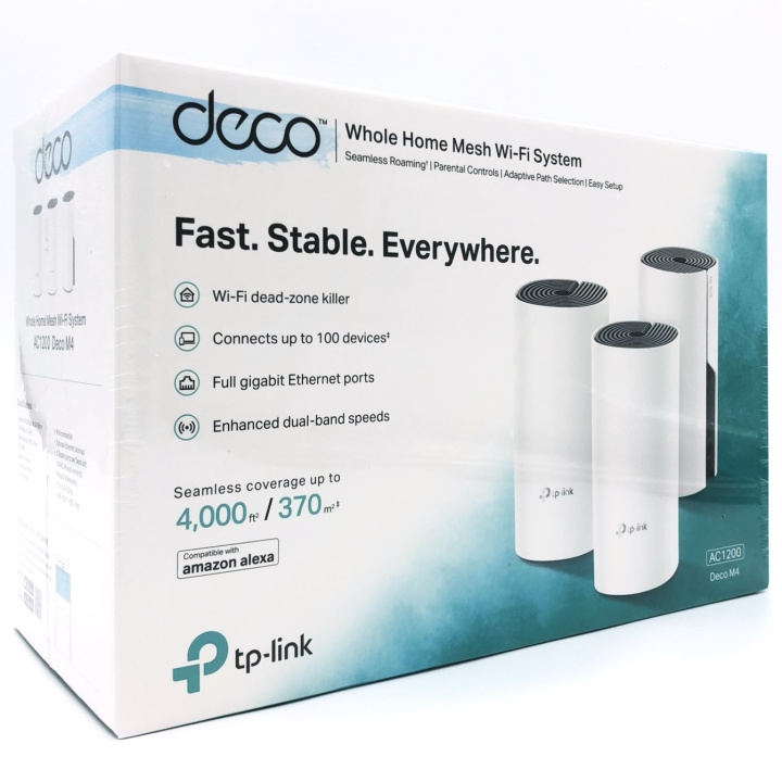 TP-Link DECO M4 Wi-Fi-system Desktop i gruppen COMPUTERTILBEHØR / Netværk / WiFi forlængere hos TP E-commerce Nordic AB (D10514)