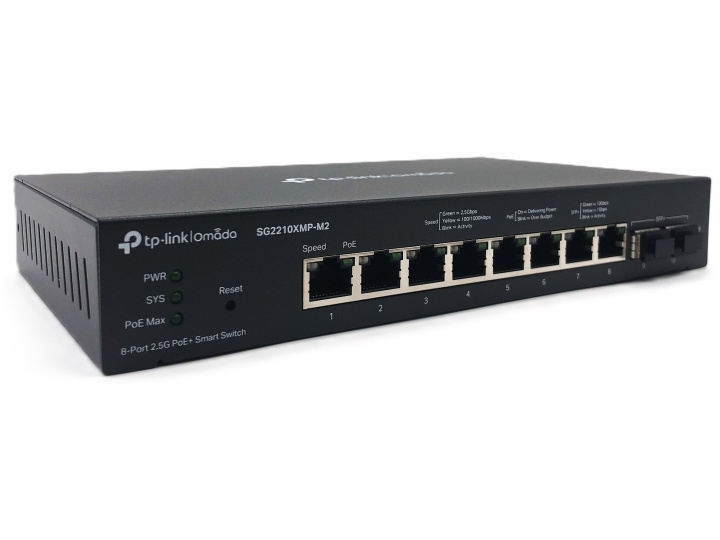 TP-Link Omada SG2210XMP-M2 V1.6 Switch 8-porte 2.5 Gigabit Ethernet PoE+ i gruppen COMPUTERTILBEHØR / Netværk / Switches hos TP E-commerce Nordic AB (D10524)