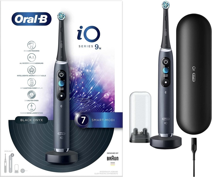 Braun Oral-B Eltandbørste iO 9 Black i gruppen SKØNHED & HELSE / Oral pleje / Elektriske tandbørster hos TP E-commerce Nordic AB (D10529)