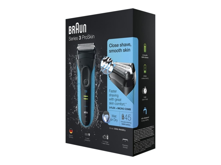 Braun Series 3 3045s ProSkin Shaver i gruppen SKØNHED & HELSE / Hår og styling / Barbering og trimning / Barbermaskiner hos TP E-commerce Nordic AB (D10568)